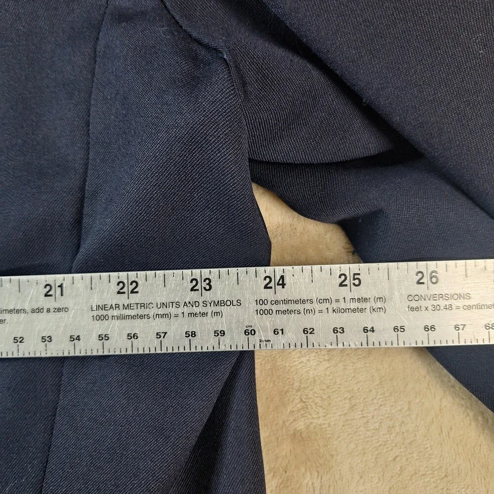 Jones New York Blazer Mens 48L Blue Wool 2 Button Ventless Notch Lapel Jacket